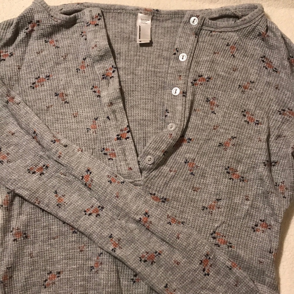 Long sleeve button up body suit